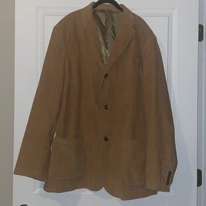 NWT Eddie Bauer Corduroy Blazer Men’s XL Tall Tan Camel Button